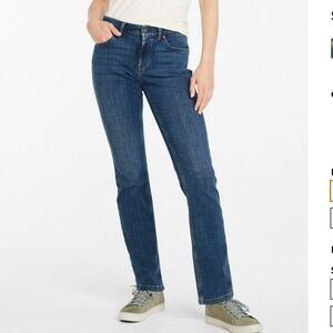 NWT LL Bean Size 10 BeanFlex Mid-Rise Straight Leg Jeans